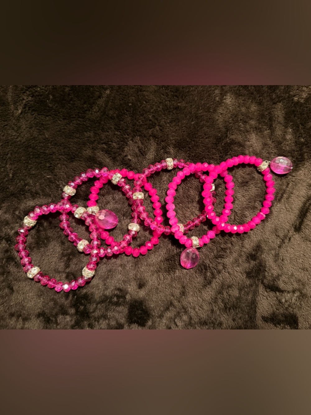 Sassy Jones Hot Pink Malia Bracelet Stack